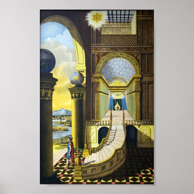 Póster Tarjeta de seguimiento masónico - Artesanía del co (Frente)