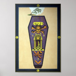 Póster Tarjeta de seguimiento masónico - Master Mason