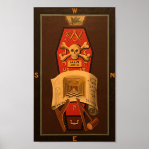 Póster Tarjeta de seguimiento masónico - Master Mason 2