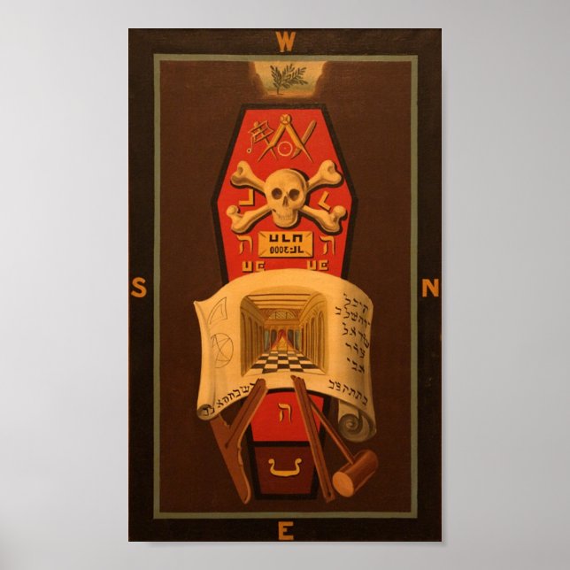 Póster Tarjeta de seguimiento masónico - Master Mason 2 (Frente)