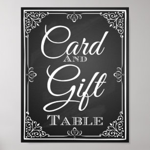 Póster tarjeta de señalización boda y pizarra de mesa de