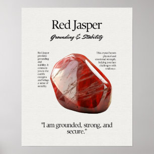 Póster Tarjeta de significación de cristal de goma de jas