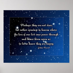Póster Tarjeta de simpatía Eskimo proverbio - estrellas