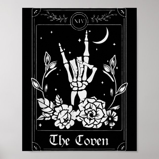 Póster Tarjeta de Tarot de Boda The Coven Halloween (Frente)