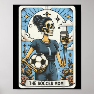 Póster Tarjeta de Tarot de Mamá de Fútbol Americano Vinta