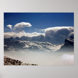 Póster Tarjeta de vacaciones Mont Blanc France