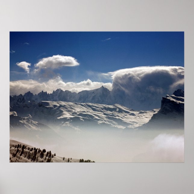 Póster Tarjeta de vacaciones Mont Blanc France (Frente)