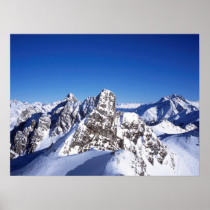Póster Tarjeta de vacaciones Montañas St Anton Austria