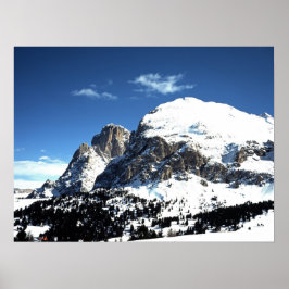 Póster Tarjeta de vacaciones Plattkofel y Langkofel Italy