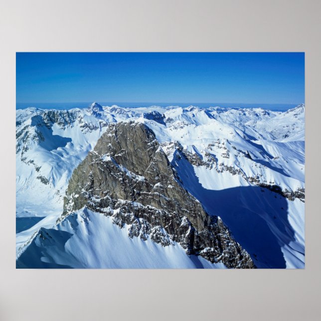 Póster Tarjeta de vacaciones Roggspitze St Anton (Frente)