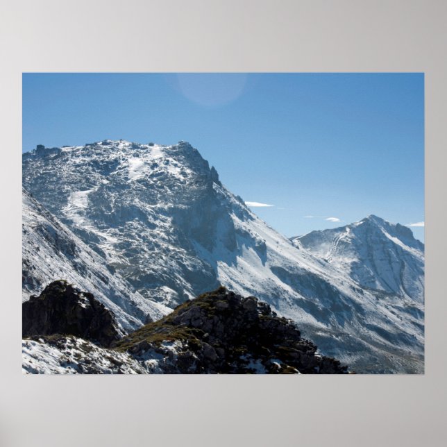 Póster Tarjeta de vacaciones Snow Davos Suiza (Frente)