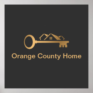 Póster Tarjeta de visita Inmobiliaria Agregar profesional