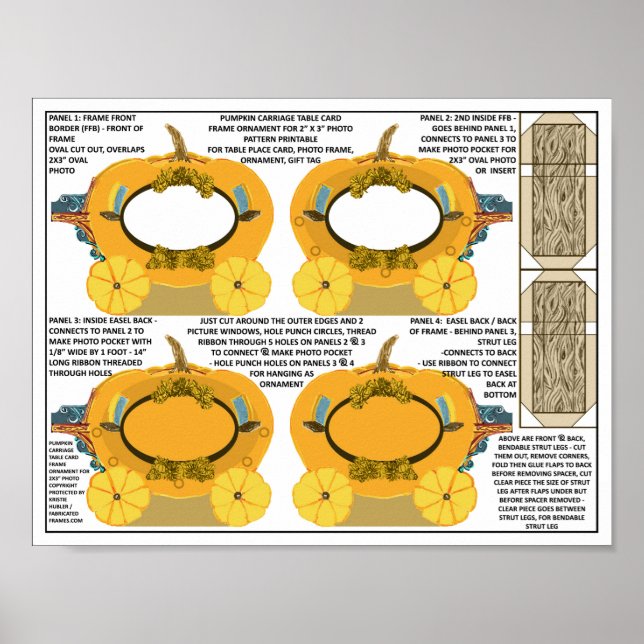 Póster Tarjeta del lugar del Boda de Acción de Gracias de (Frente)