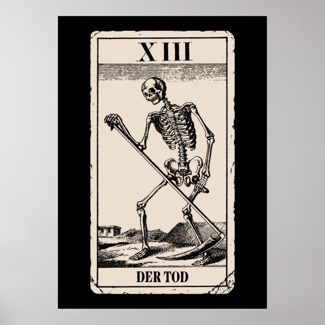 Póster Tarjeta Der Tod/Death Tarot (Frente)