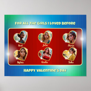 Póster Tarjeta El día de San Valentín traviesa para solte