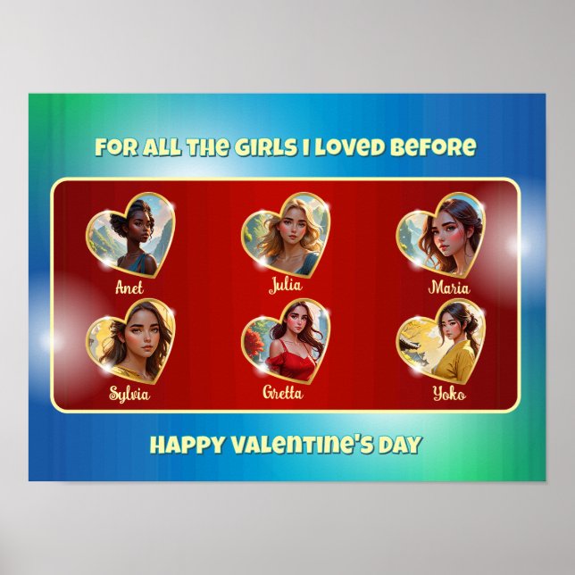 Póster Tarjeta El día de San Valentín traviesa para solte (Frente)