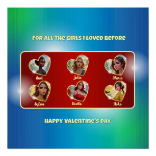 Póster Tarjeta El día de San Valentín traviesa para solte