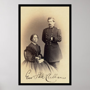 Póster Tarjeta firmada McClellan 1862 de George