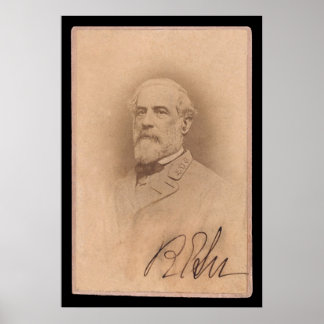 Póster Tarjeta firmada por Robert E. Lee 1860
