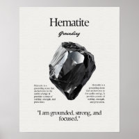 Tarjeta Hematite Gem Crystal Significing