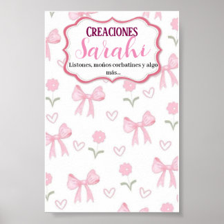 Póster Tarjeta para moños