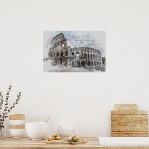 Póster Tarjeta postal de Roma: a través de los siglos, a