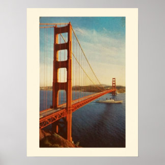 Póster Tarjeta postal Golden Gate