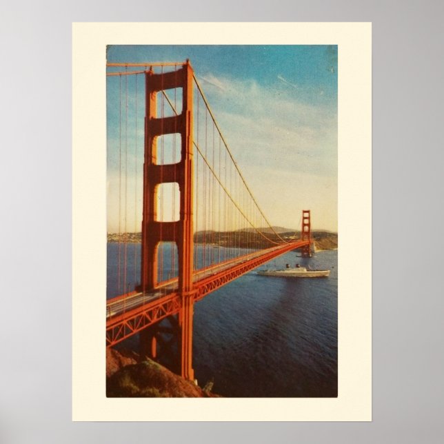 Póster Tarjeta postal Golden Gate (Frente)