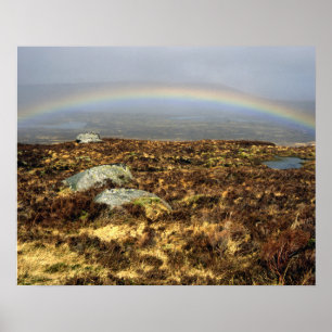 Póster Tarjeta postal Rainbow Rannoch Moor