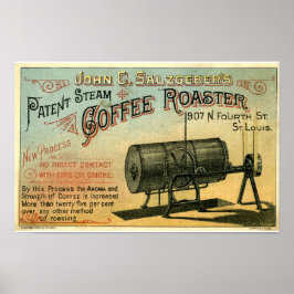 Póster Tarjeta Publicitaria de Tostador de Café a Vapor 1