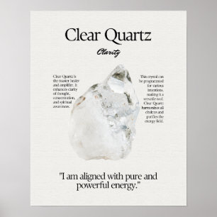 Póster Tarjeta Quartz Gem Crystal Signification
