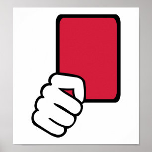 Póster Tarjeta roja de referencia