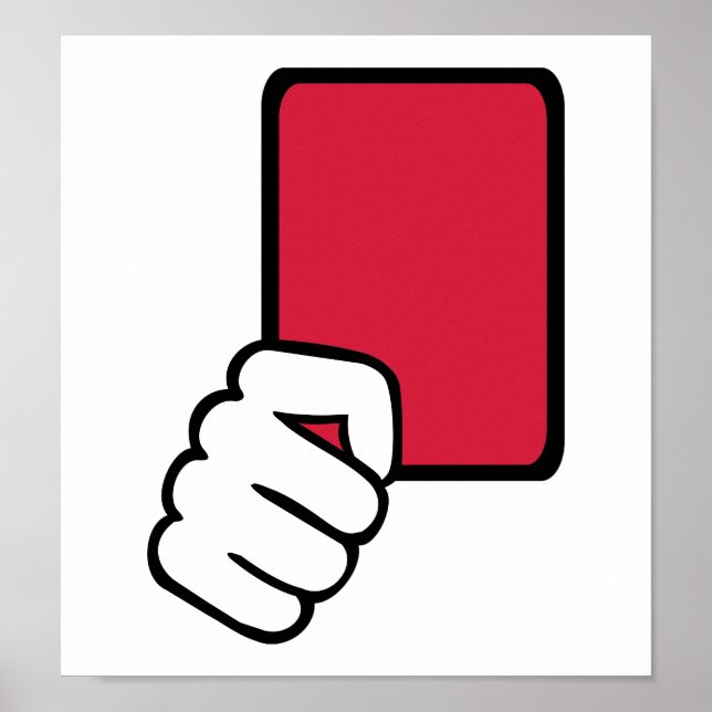 Póster Tarjeta roja de referencia (Frente)