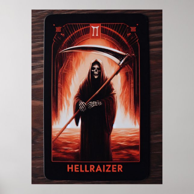 Póster Tarjeta Tarot de HellRaizer Reaper (Frente)