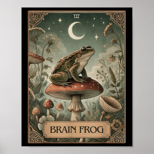 Póster Tarjeta Tarot de Rana Cerebral Fibromialgia Síntom
