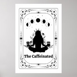 Póster Tarjeta Tarot De Yoga Para El Café Lover Astrologí