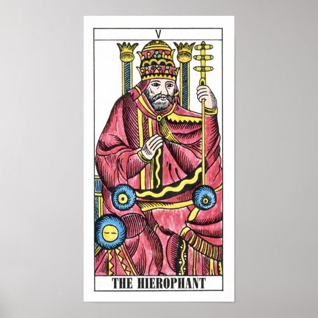 Póster Tarjeta Tarot jerófana (Frente)