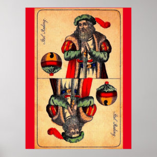 Póster Tarjeta tarot n° 2 del siglo XIX