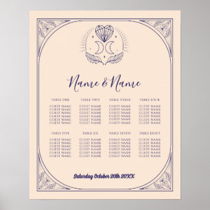 Póster Tarjeta Tarot Tabla 8 Estaciones Boda Cristales Lu