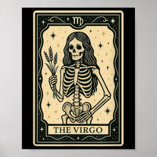 Póster Tarjeta Virgo Tarot - Bruja gótica soky de Hallowe