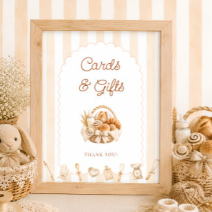 Póster Tarjeta y regalos para baby shower Bun in the Oven