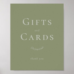 Póster Tarjeta y Rótulo de regalo para salchichas verdes 