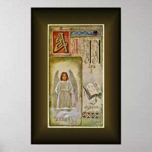 Póster Tarjetas alfabéticas cirílicas rusas ~ Elisabeth B