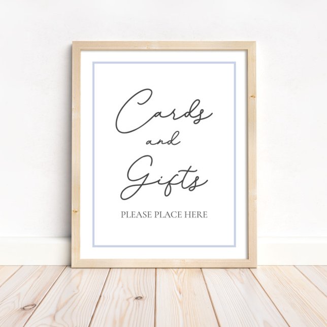 Póster Tarjetas azules y regalos Rótulo de mesa de Baby S (Subido por el creador)