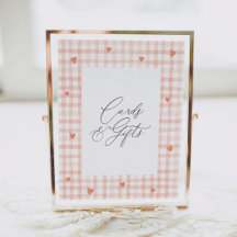 Tarjetas Baby Shower de Gingham y regalos