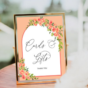 Póster Tarjetas Baby Shower Little Peach