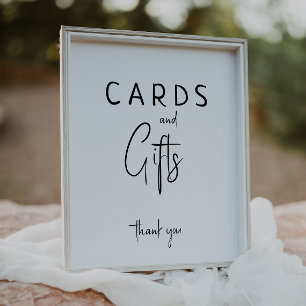 Póster Tarjetas Baby Shower neutras simples y modernas