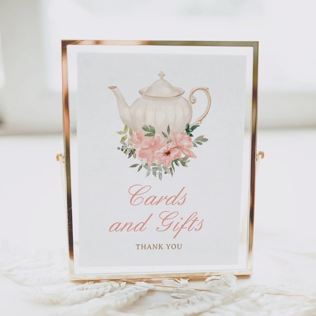 Póster Tarjetas Baby Shower y regalos de Fiesta de té flo (Subido por el creador)