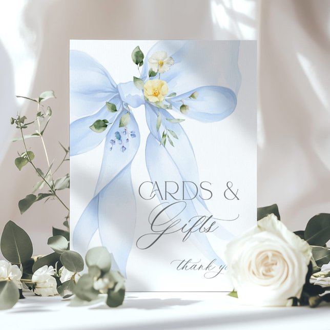 Póster Tarjetas Blue Bow y regalos Ducha para bebé (Subido por el creador)