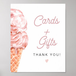 Póster Tarjetas CLARA Retro Ice Cream + Rótulo Regalos